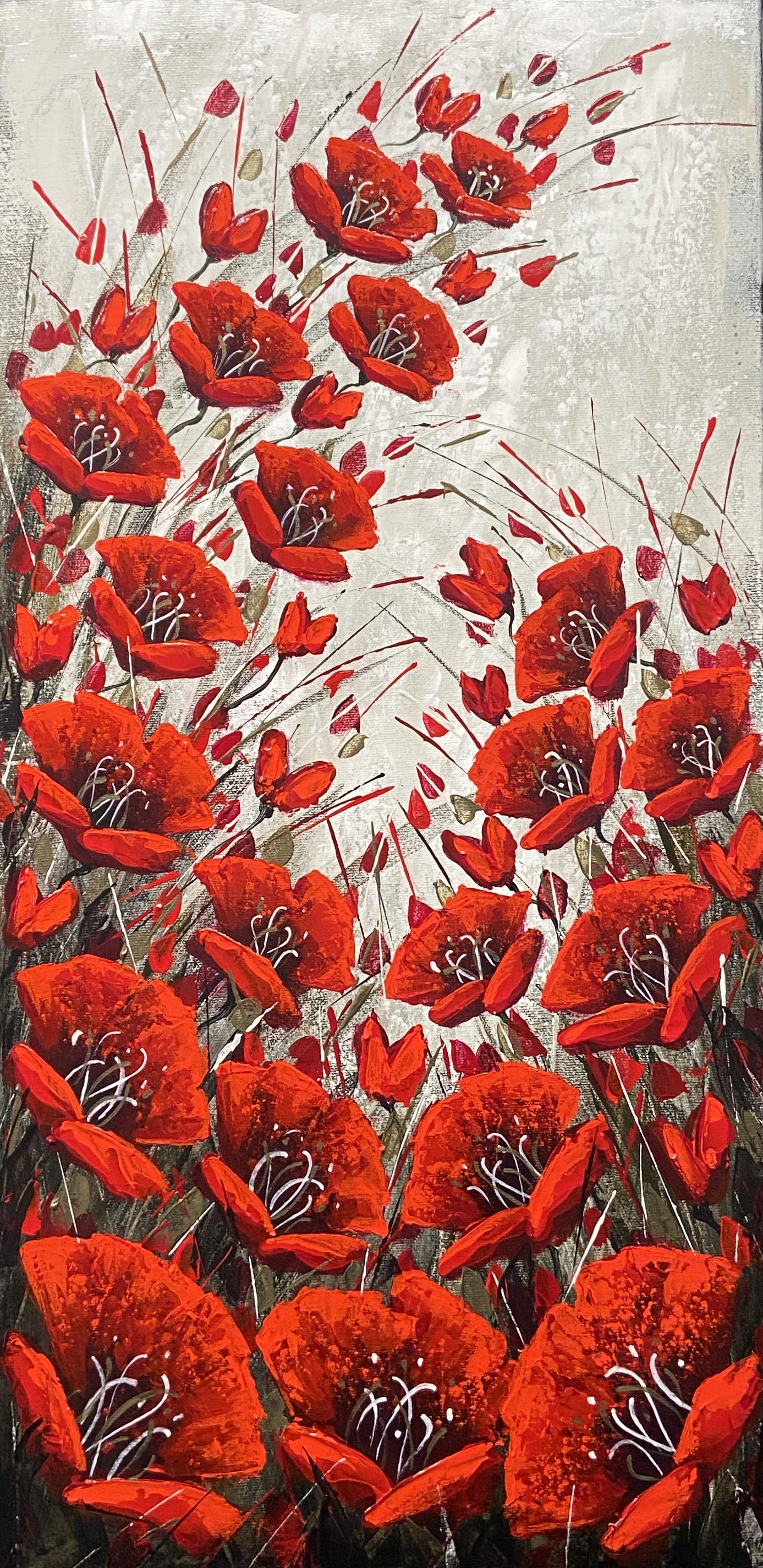 Sweet Moments – winter poppies 12×24