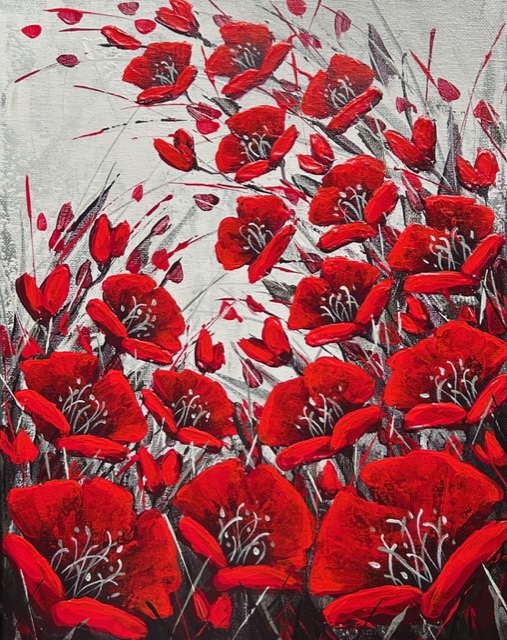 Sweet heart Poppies – Winter Poppies 11×14