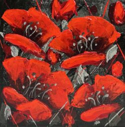 Black tie event - 6x6 poppies