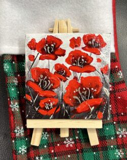 Winter poppies 2 - 3x3 mini