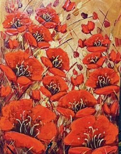 Poppy song - 11x14 golden poppies