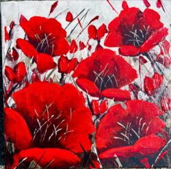 Someone to love - winter poppies 12x12